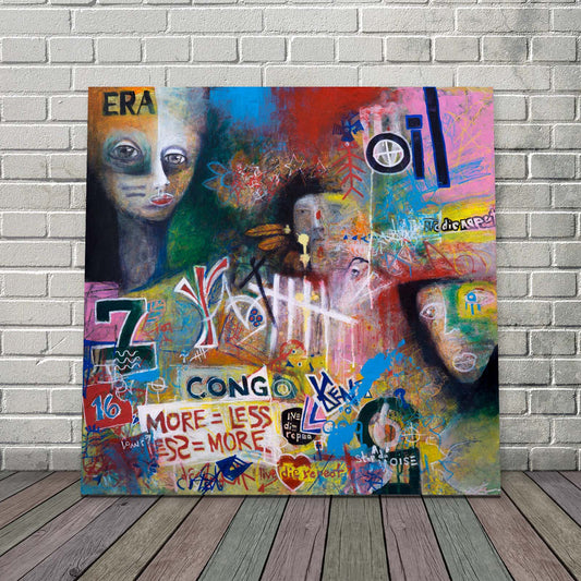 The Congo Original Canvas Painting Neo-Expressionism Modern Style Abstract