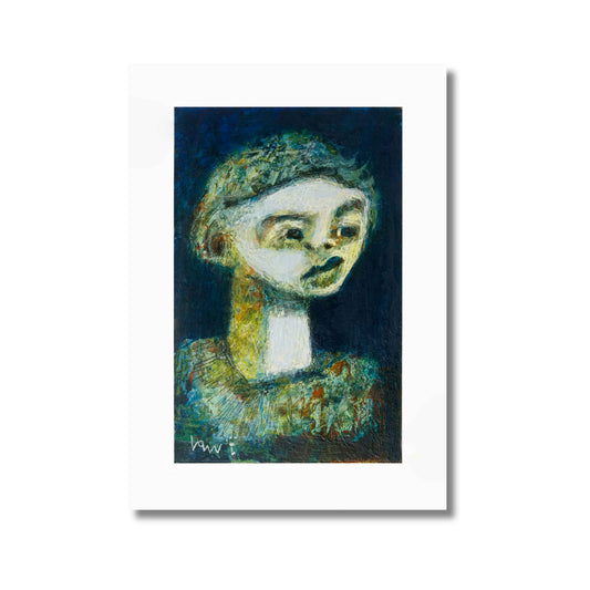 A Boy — 5×7 Acrylic Mixed Media Abstract Portrait