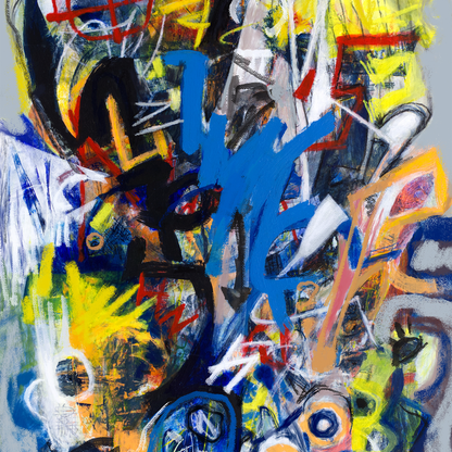 Ghosts — Abstract Faces Art Print by Ken Law | A2