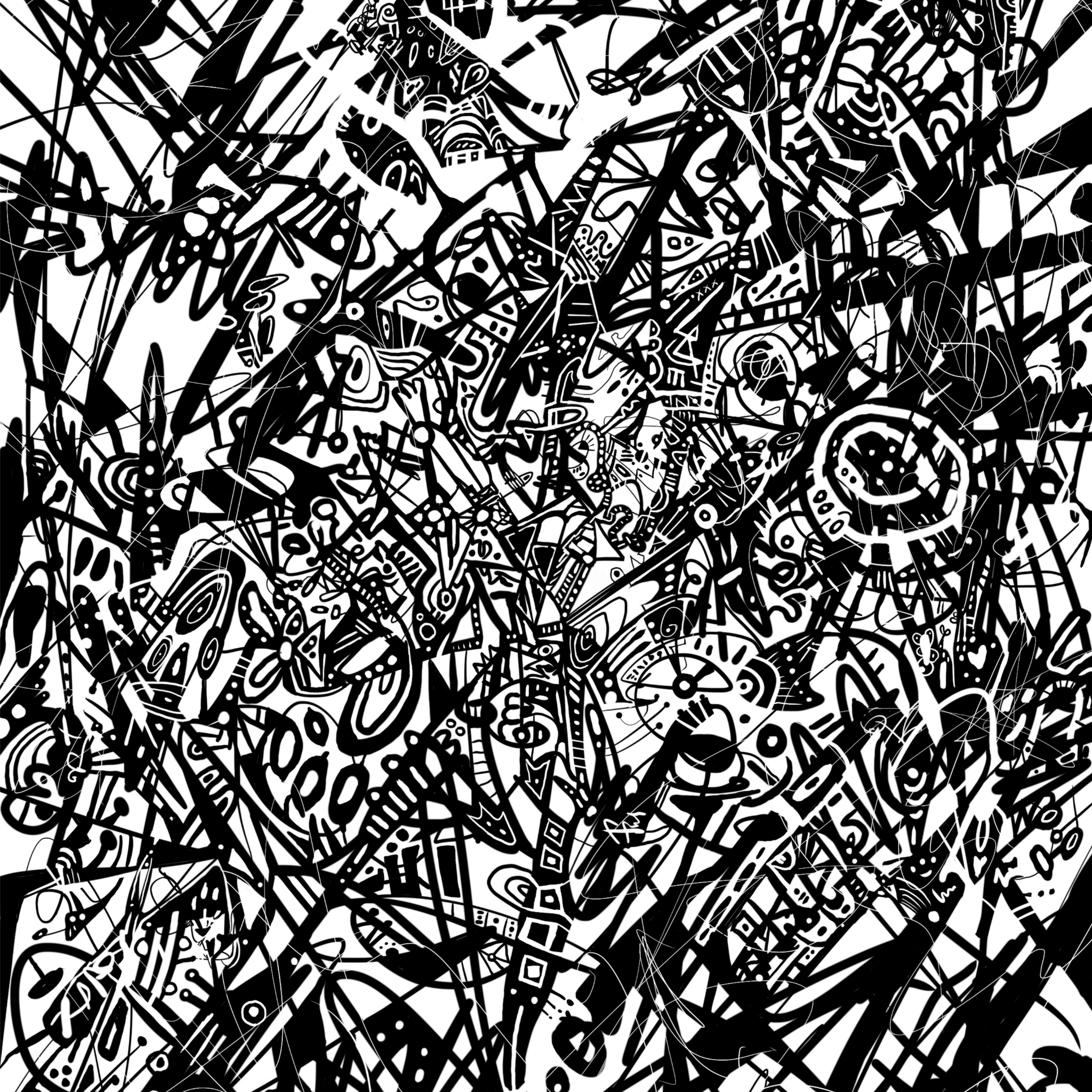 Metropolitain — Abstract Ink Art Print by Ken Law | A2