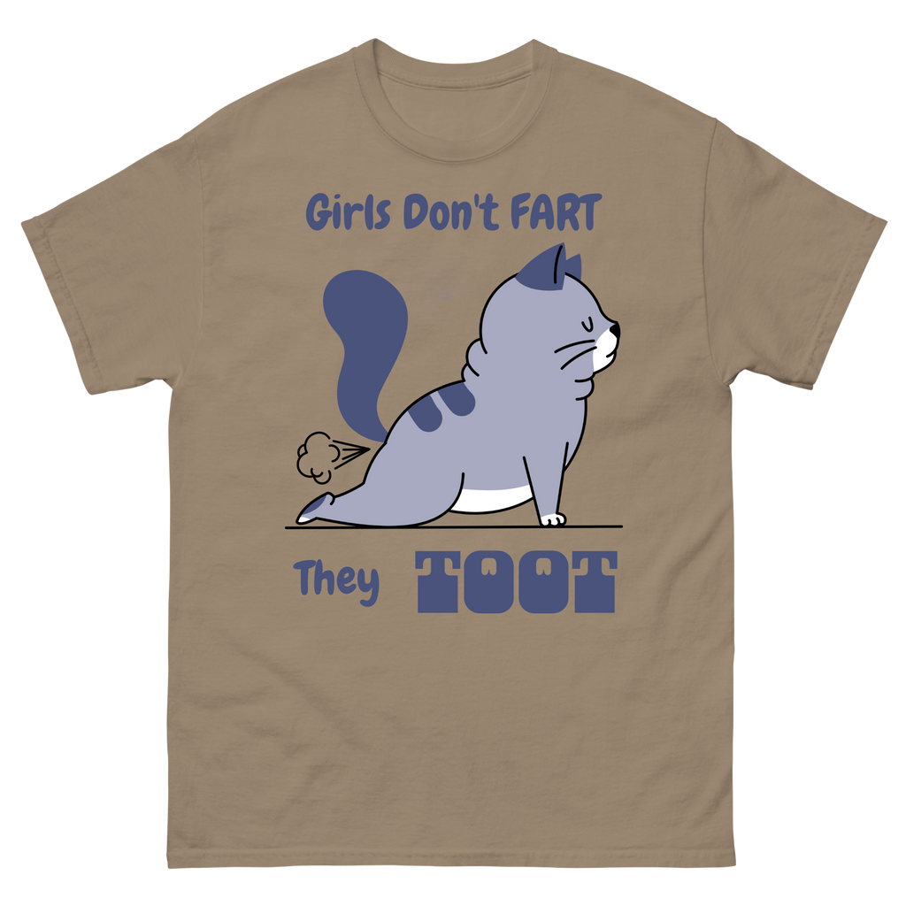 Funny Fart Cat T-Shirt | Girls Unisex Humor Tee