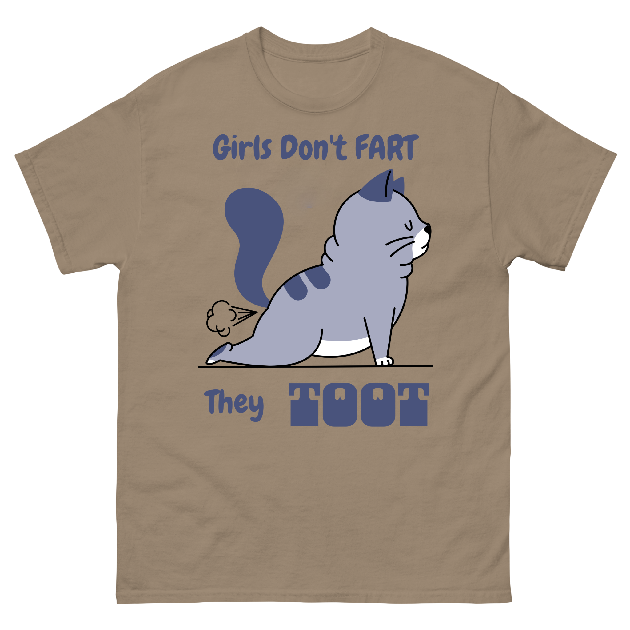 Funny Fart Cat T-Shirt | Girls Unisex Humor Tee