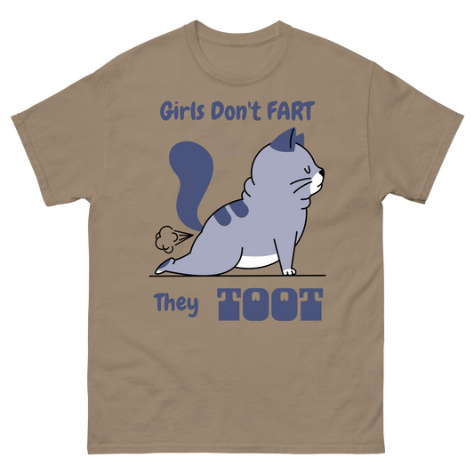 Funny Fart Cat T-Shirt | Girls Unisex Humor Tee