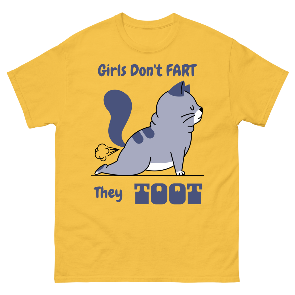 Funny Fart Cat T-Shirt | Girls Unisex Humor Tee
