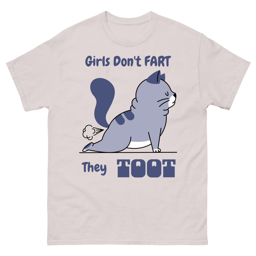 Funny Fart Cat T-Shirt | Girls Unisex Humor Tee