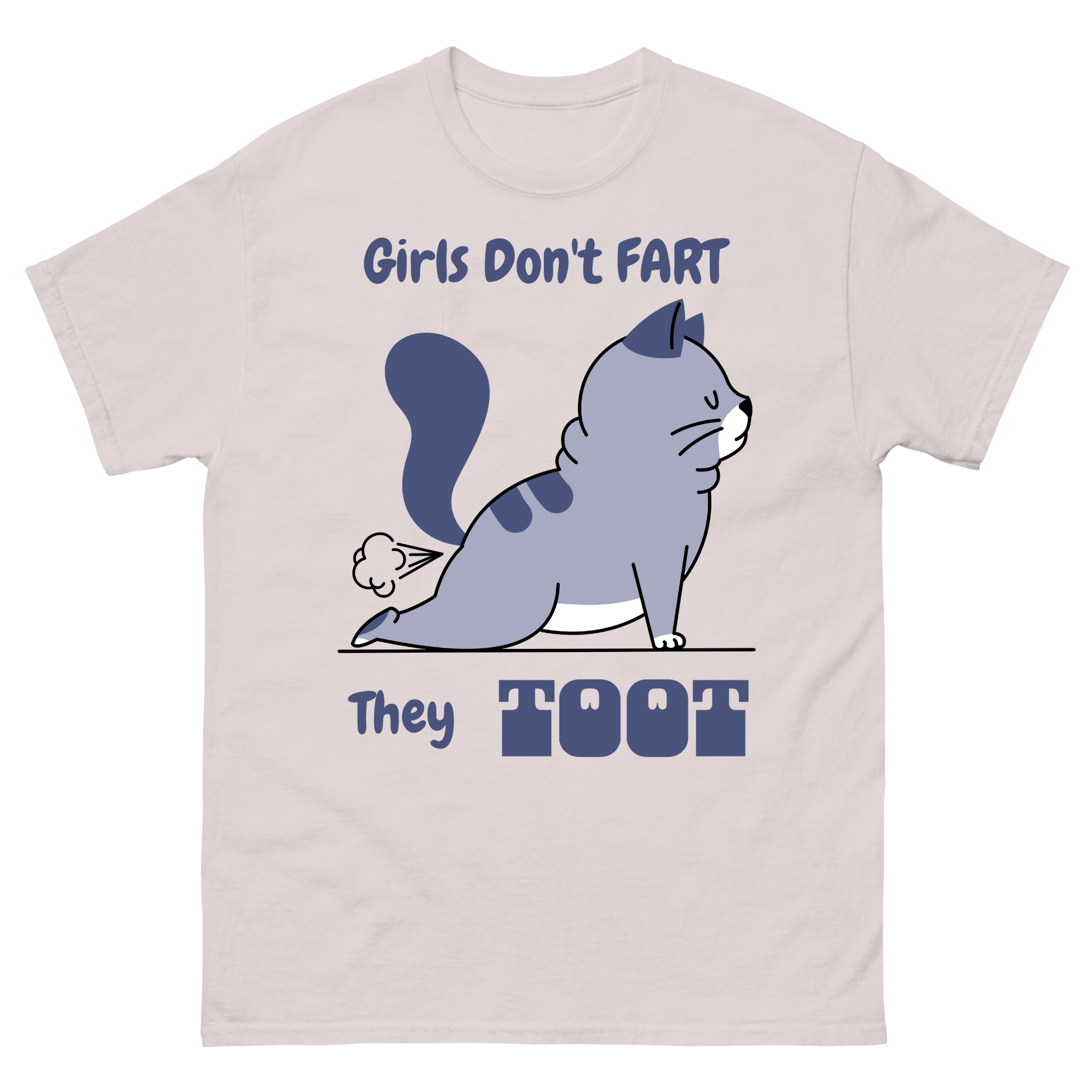 Funny Fart Cat T-Shirt | Girls Unisex Humor Tee