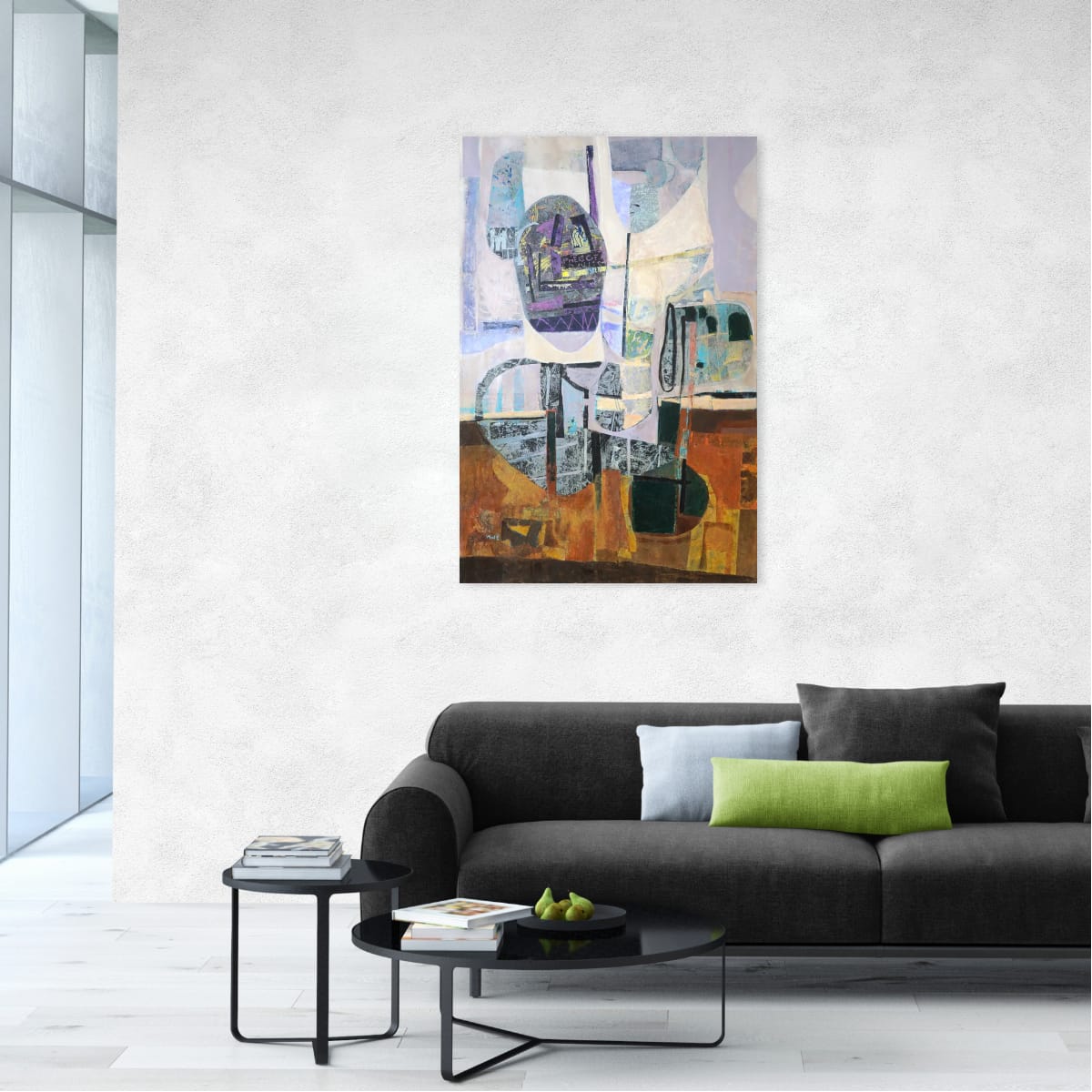 Contemporary Mixed Media Collage Original Canvas Painting