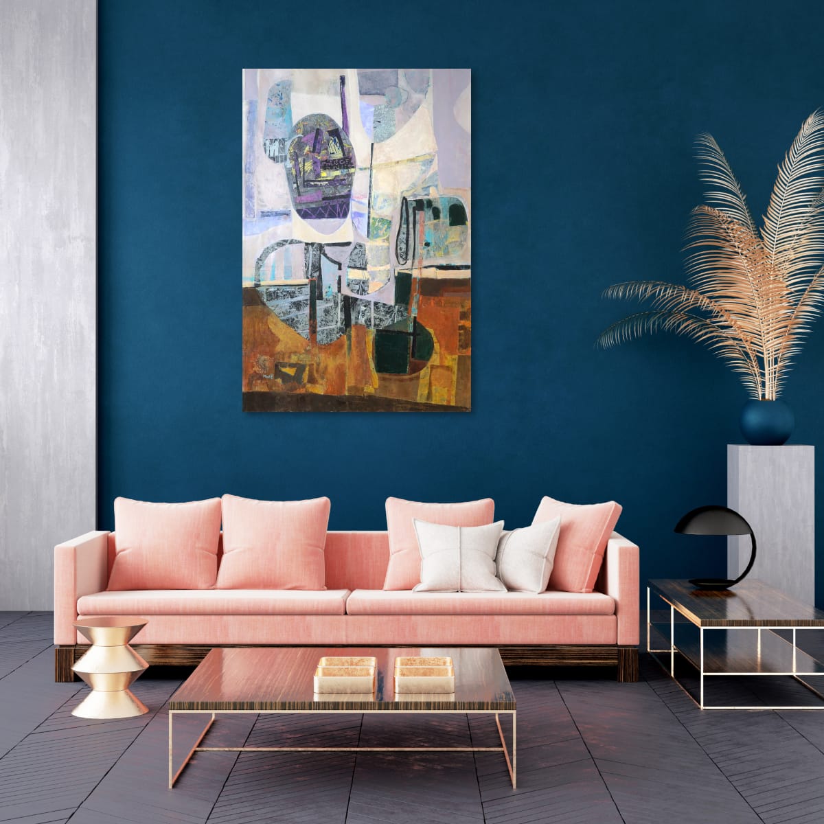 Contemporary Mixed Media Collage Original Canvas Painting