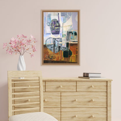 Contemporary Mixed Media Collage Original Canvas Painting
