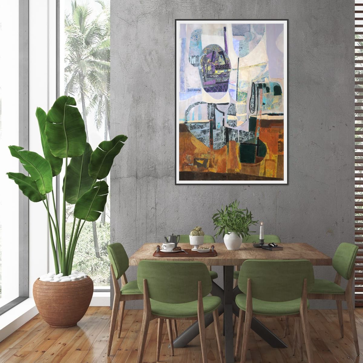 Contemporary Mixed Media Collage Original Canvas Painting