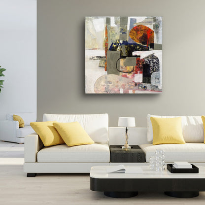 The Zoo Animals Contemporary Acrylic Abstract Collage On Board
