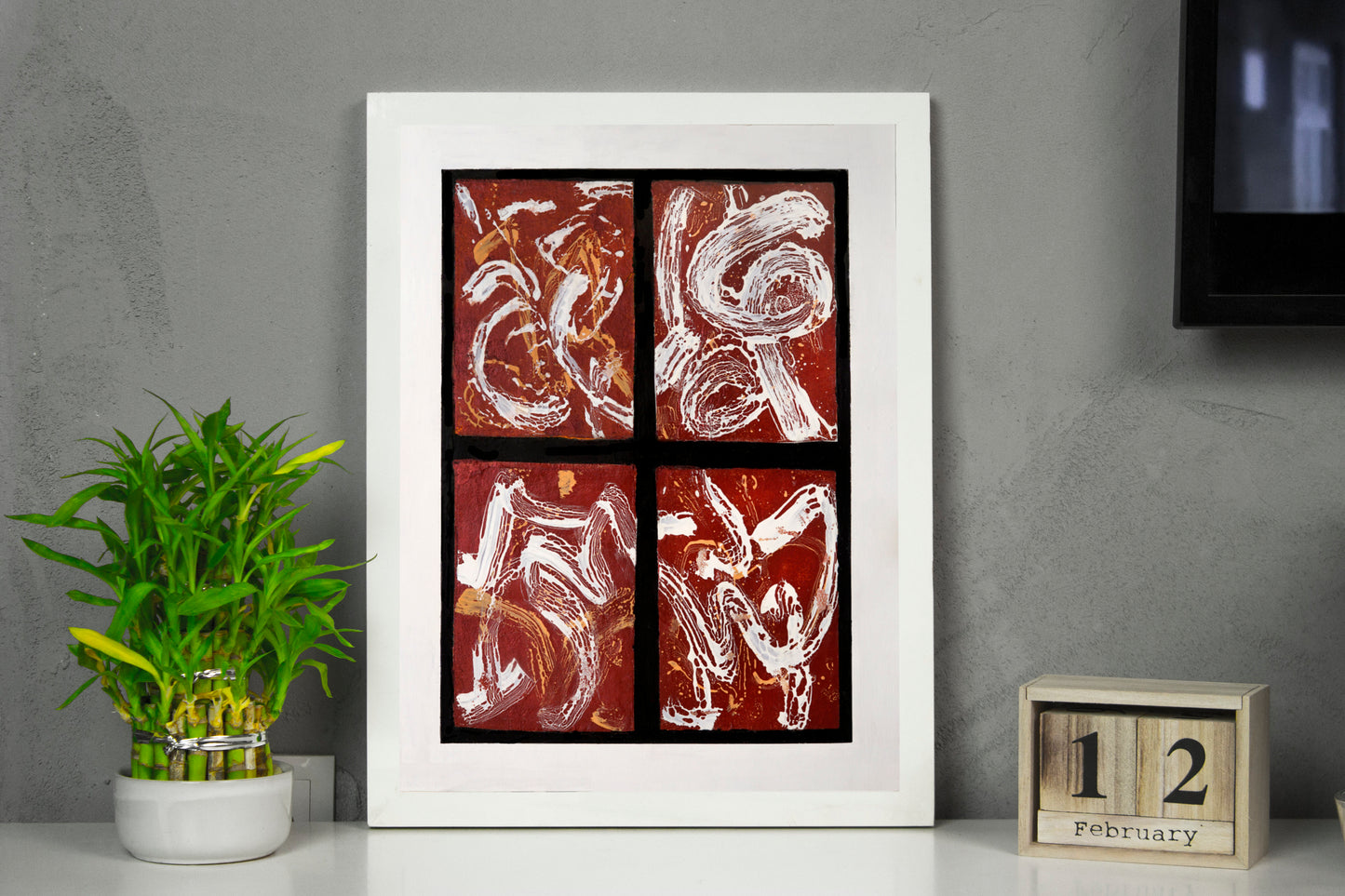 Original Painting Abstract Expressionism Modern Style Dragon God