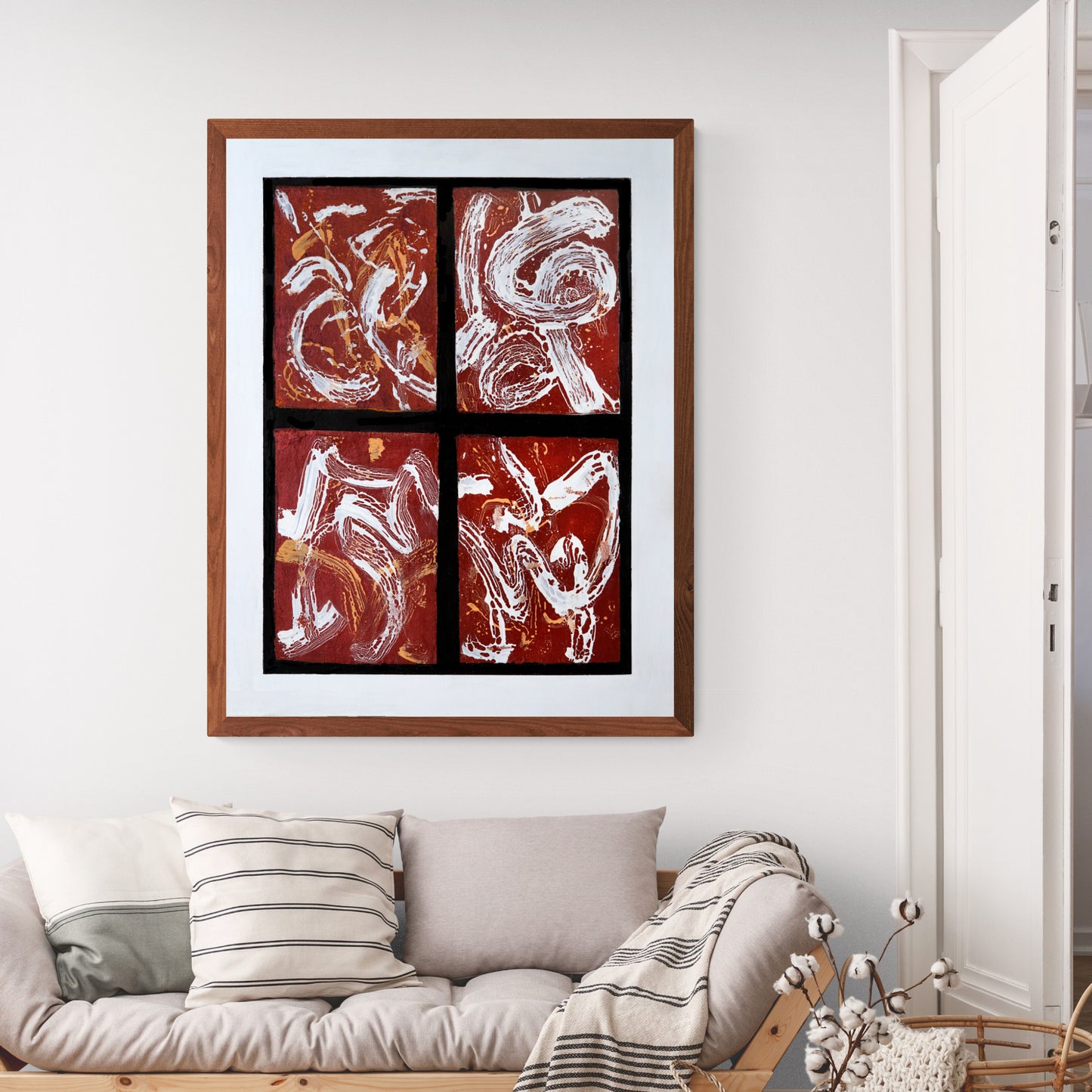 Original Painting Abstract Expressionism Modern Style Dragon God