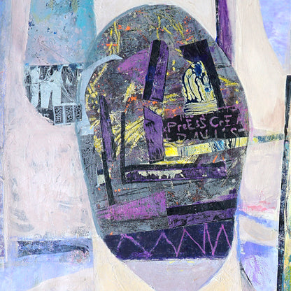 Contemporary Mixed Media Collage Original Canvas Painting
