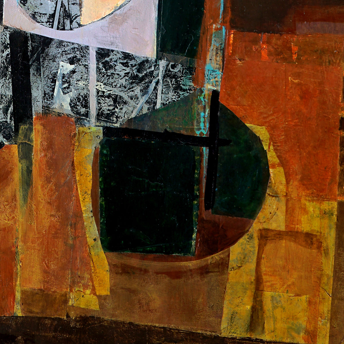 Contemporary Mixed Media Collage Original Canvas Painting