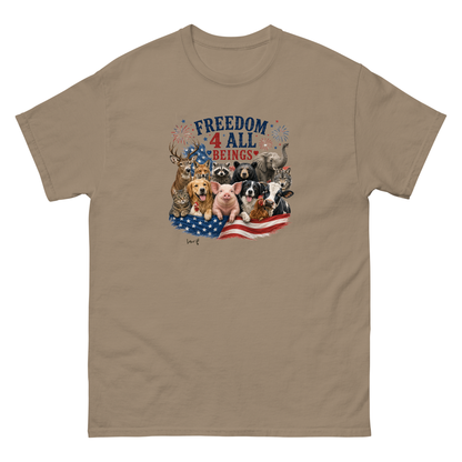 Freedom 4 All Beings — Vegan 4th of July Tee