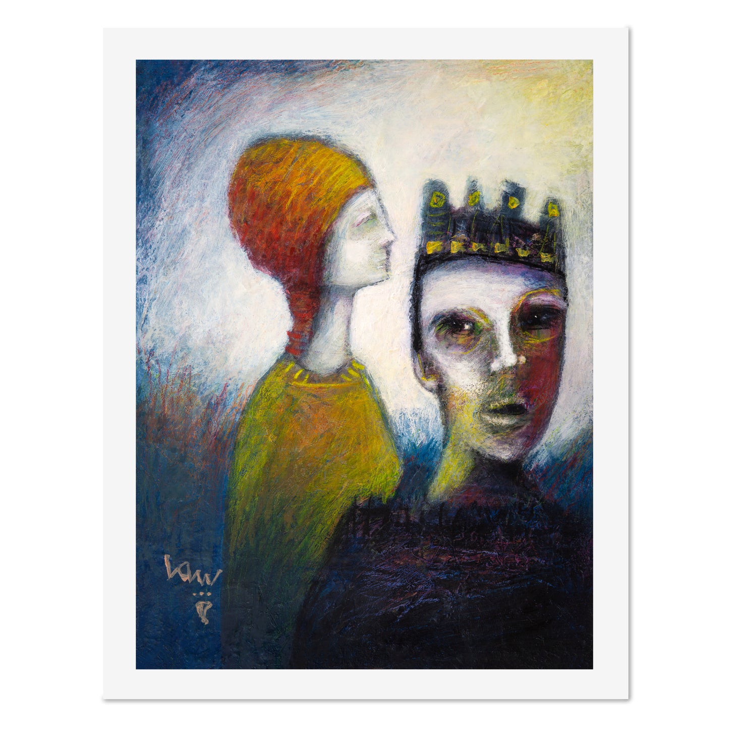 The Courtier — Original Mixed Media on Archival Paper