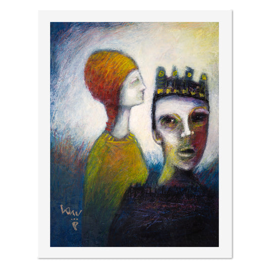 The Courtier - 12x9 inch Mix Media on Heavy Archival Paper-Art By Law