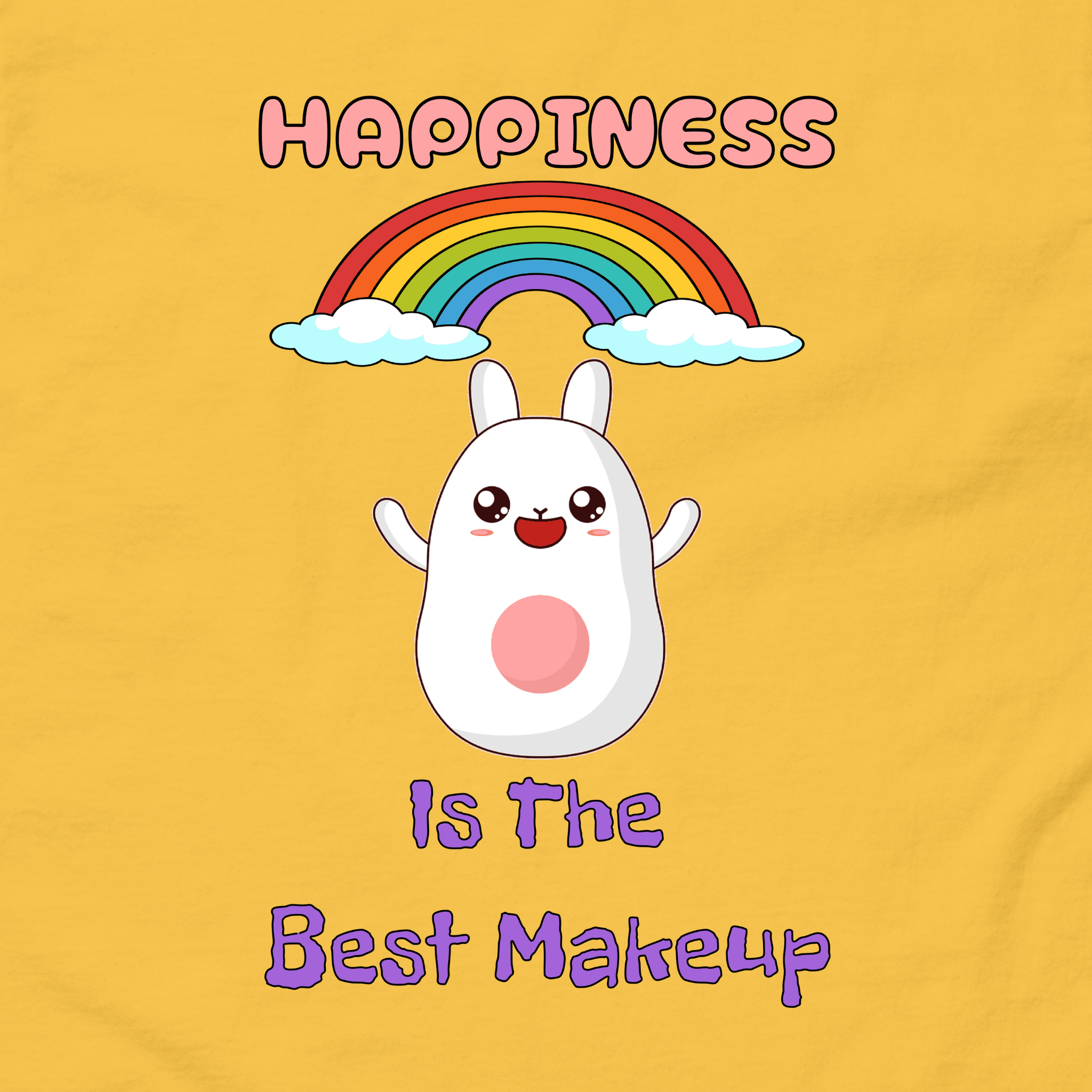Happiness Is The Best Makeup Unisex T-Shirt | Mindful Graphic Tee