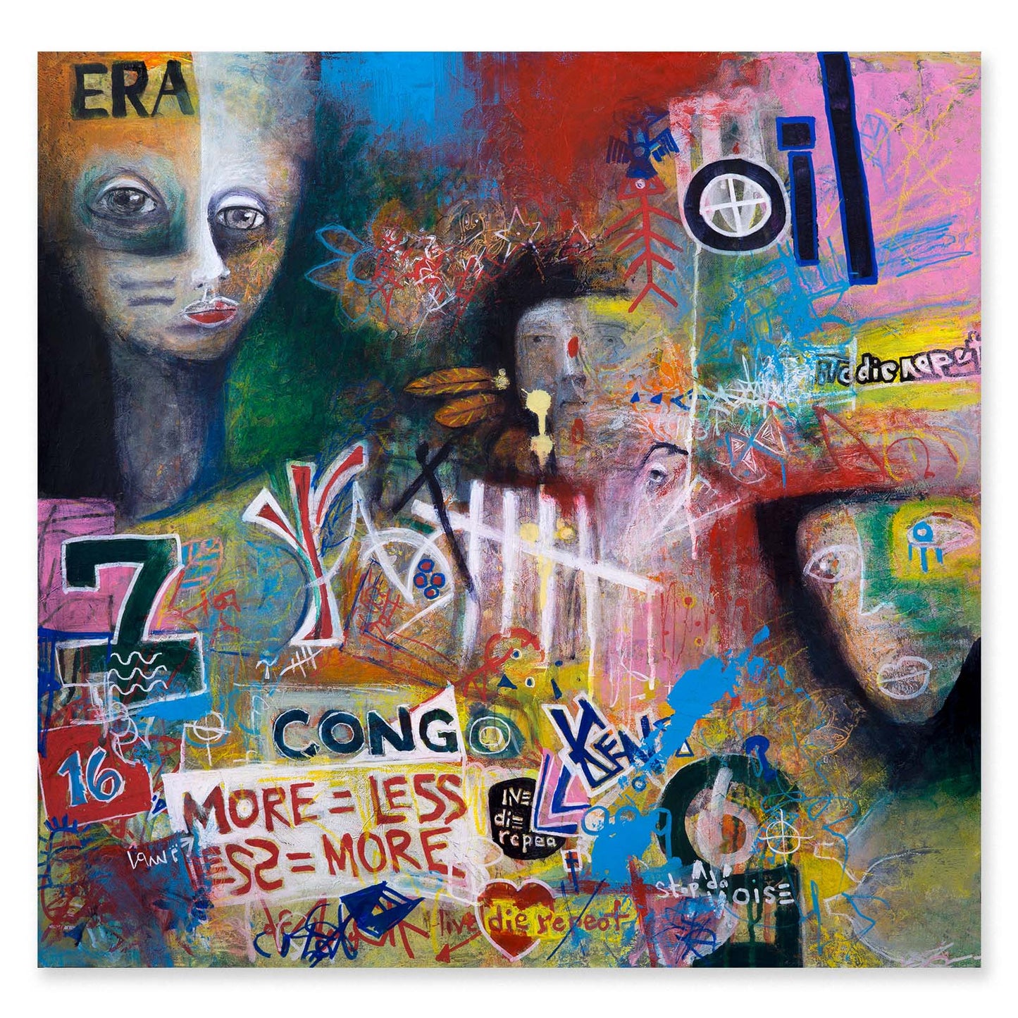 The Congo Original Canvas Painting Neo-Expressionism Modern Style Abstract