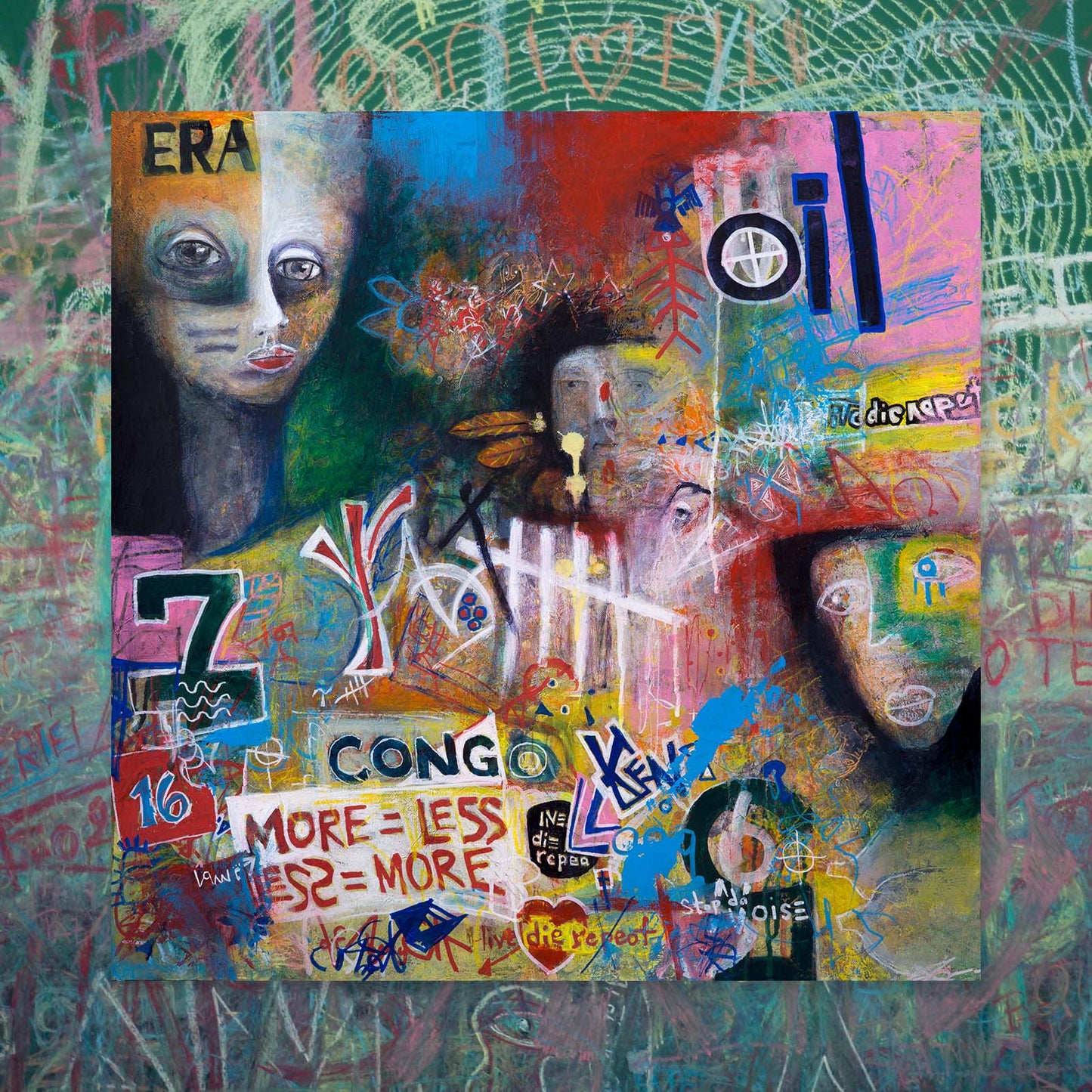 The Congo Original Canvas Painting Neo-Expressionism Modern Style Abstract