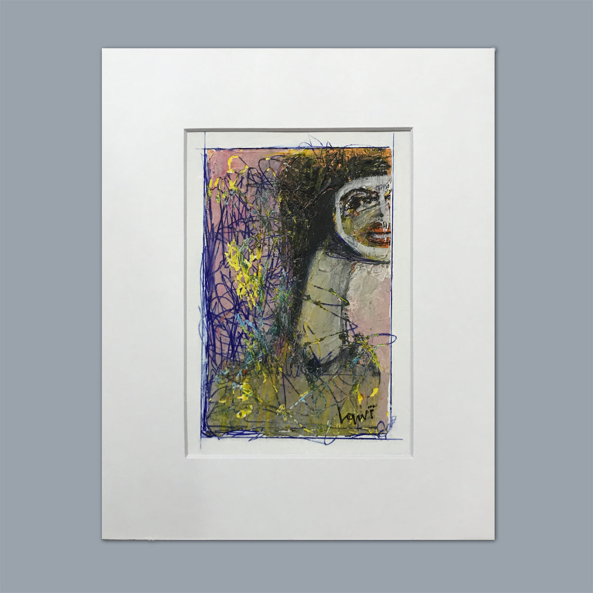 Less To See | 5×7 Mixed Media Painting