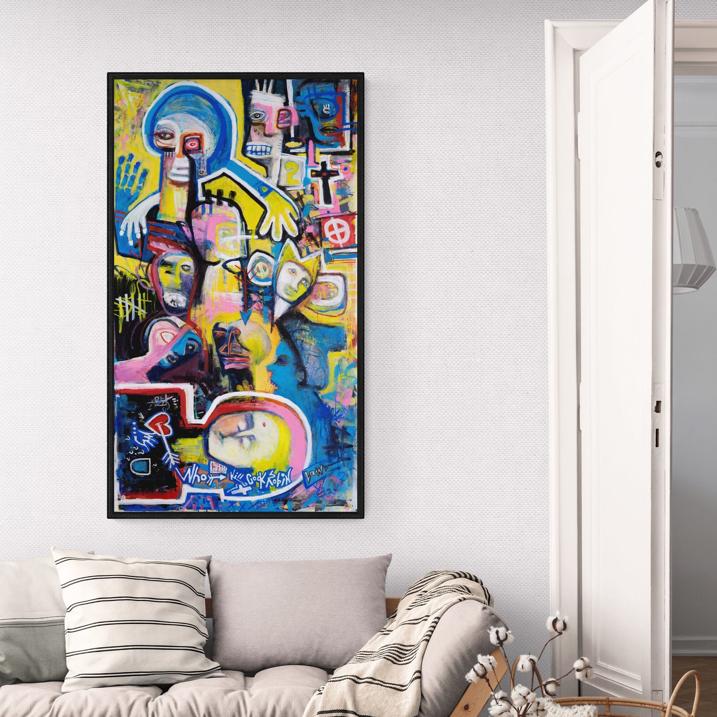 Who Killed Cock Robin Original Canvas Painting