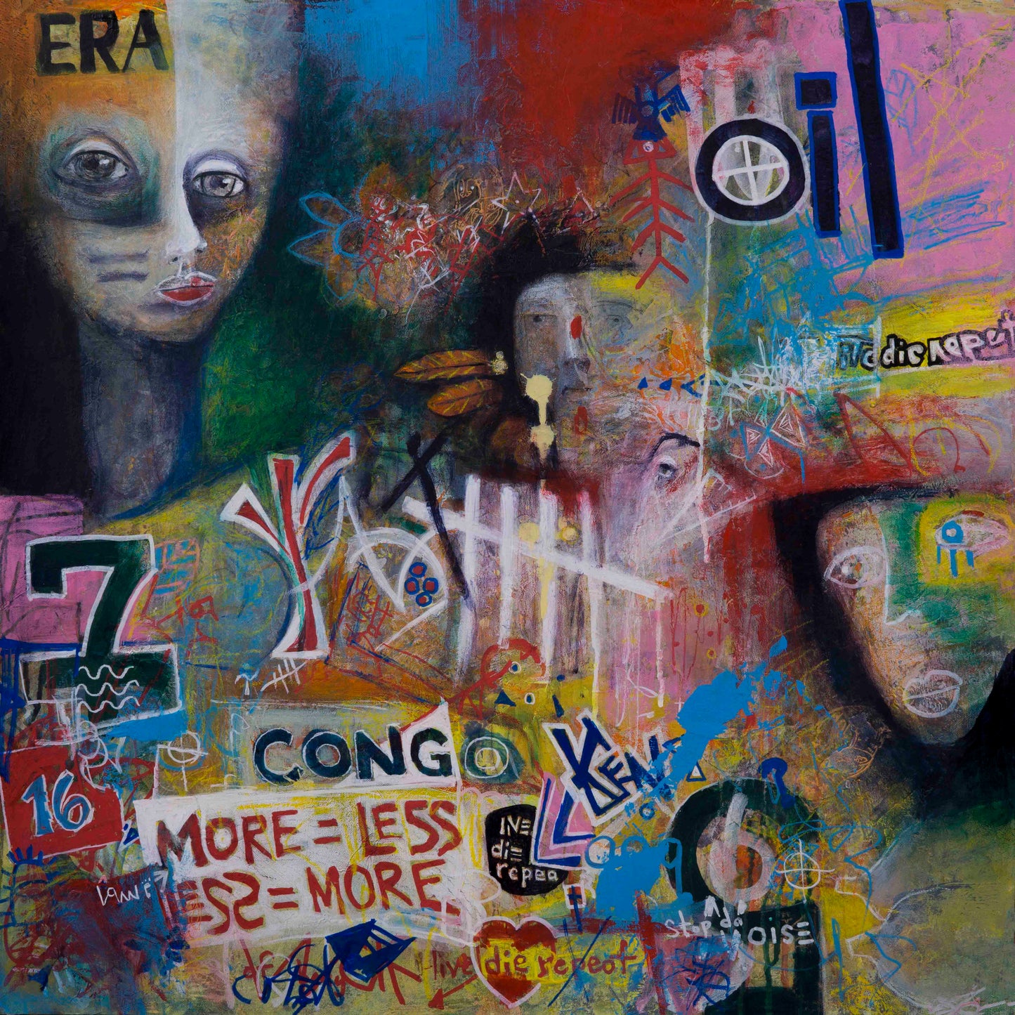 The Congo Original Canvas Painting Neo-Expressionism Modern Style Abstract