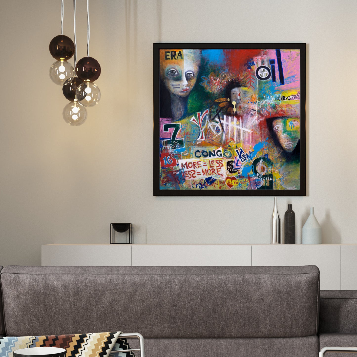 The Congo Original Canvas Painting Neo-Expressionism Modern Style Abstract