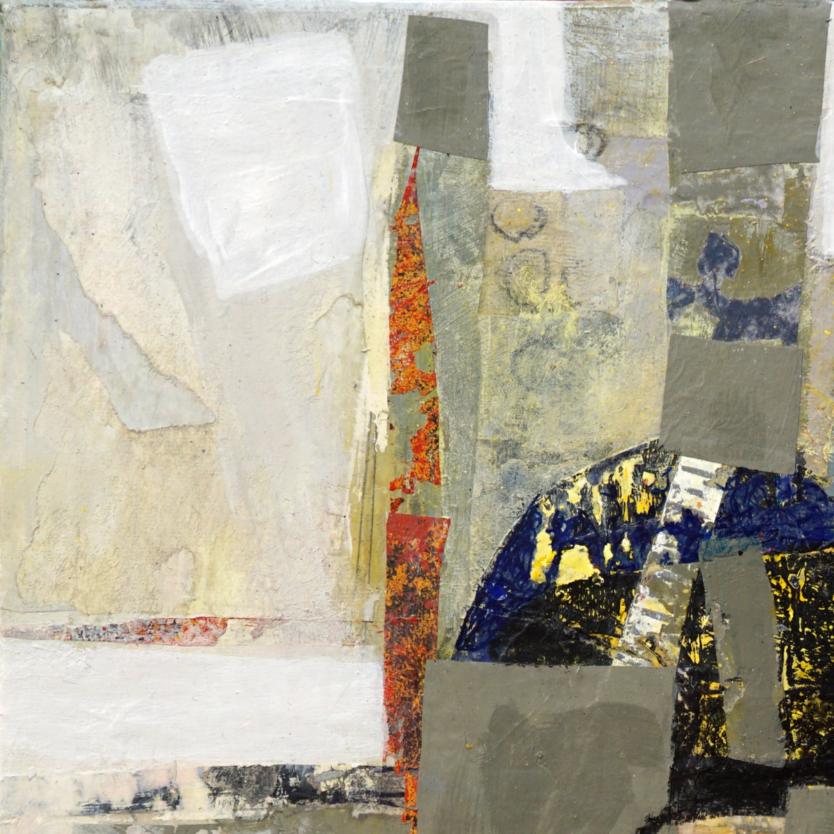 The Zoo Animals Contemporary Acrylic Abstract Collage On Board