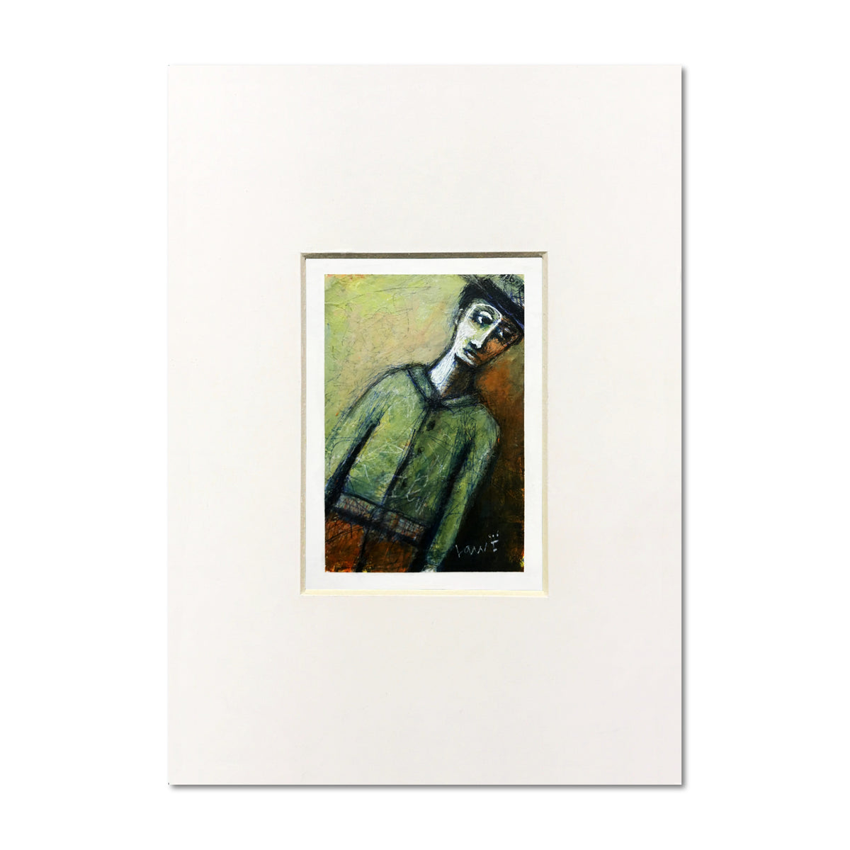 Montag — Abstraktes Werk in Mischtechnik, 5×7
