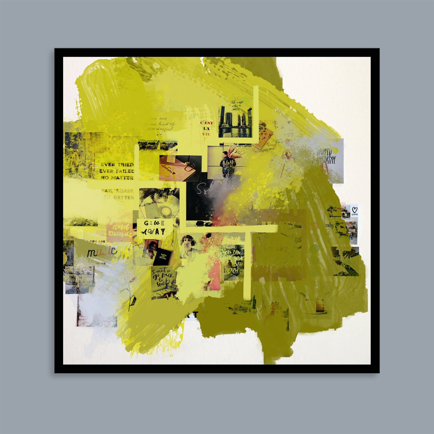 Memories A Collage Art Museum-quality Art Print Ready To Frame