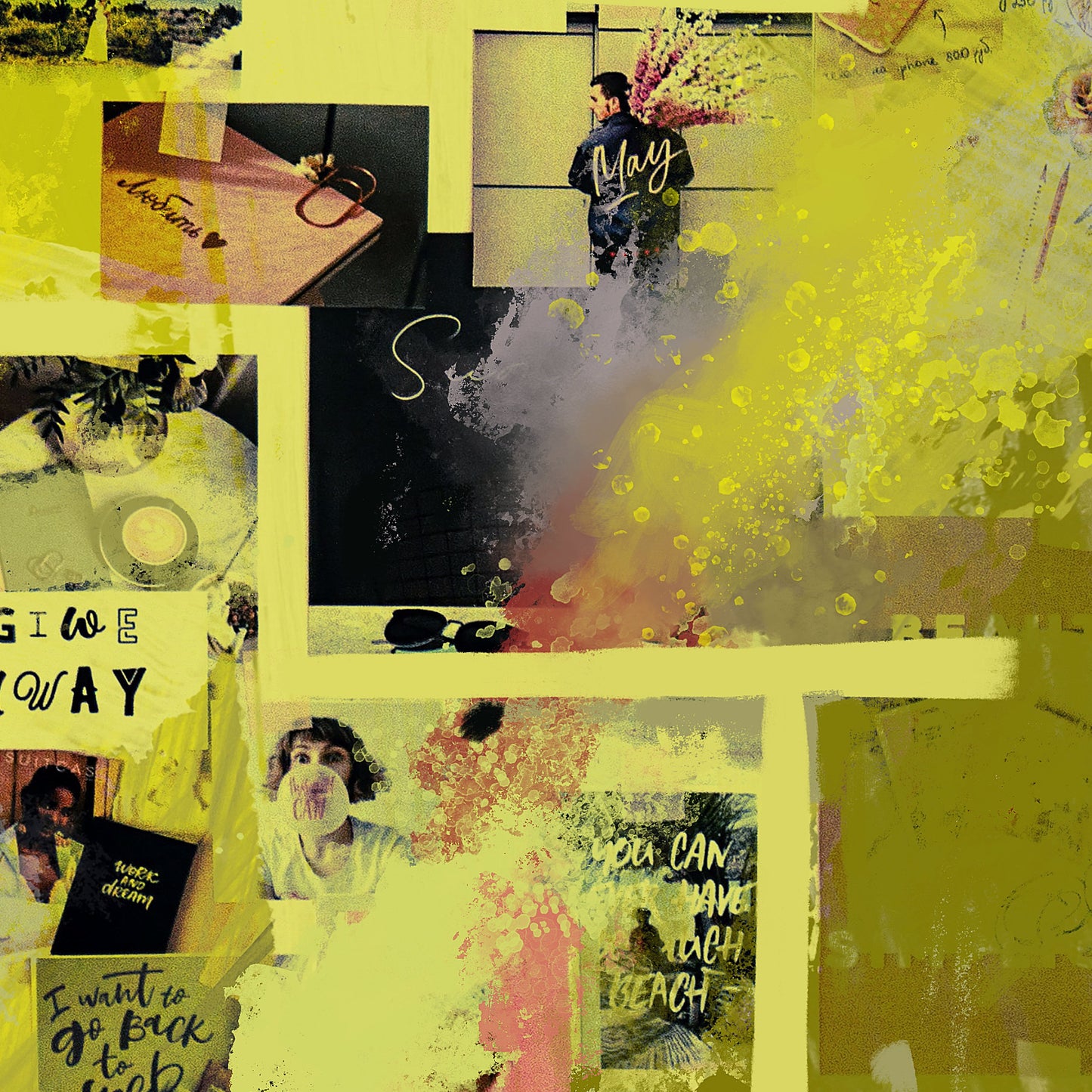 Memories A Collage Art Museum-quality Art Print Ready To Frame