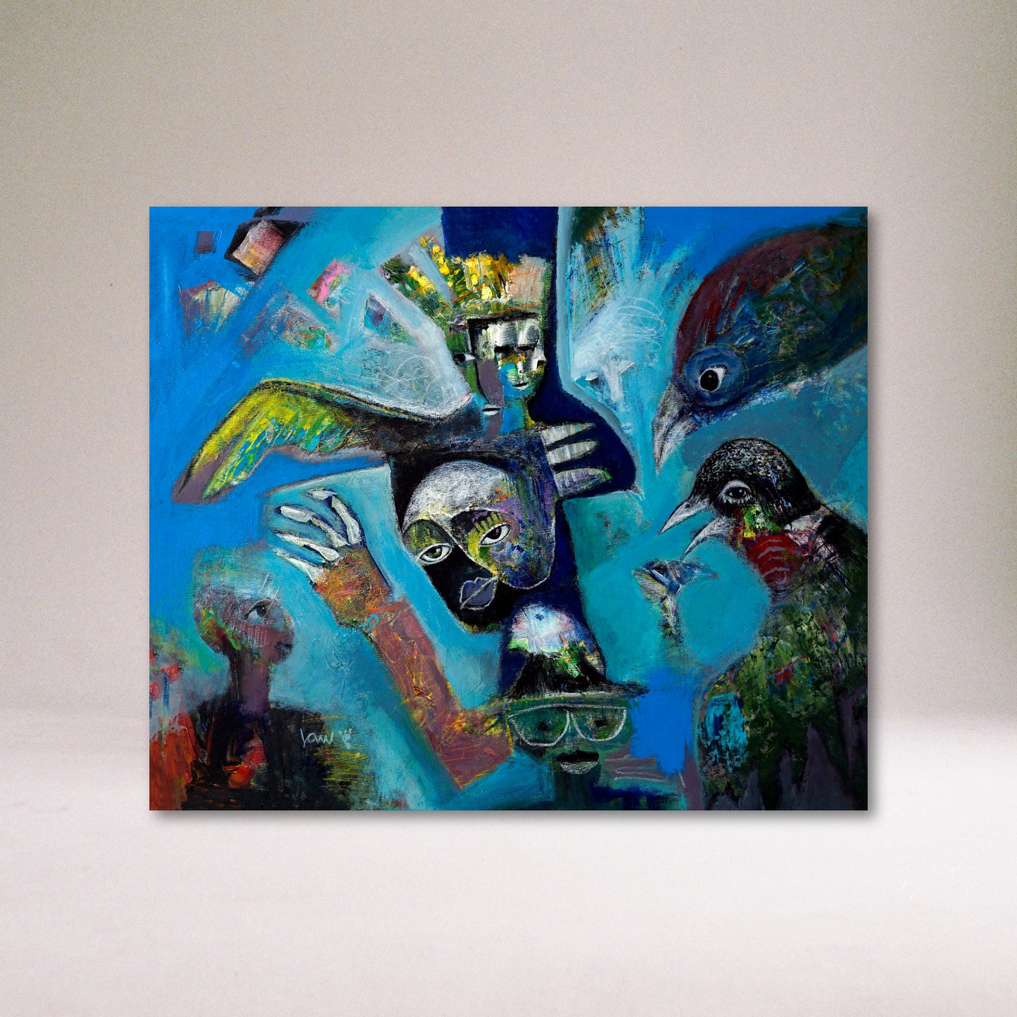 Original Canvas Painting Nature Calls Modern Style Abstract Expressionism