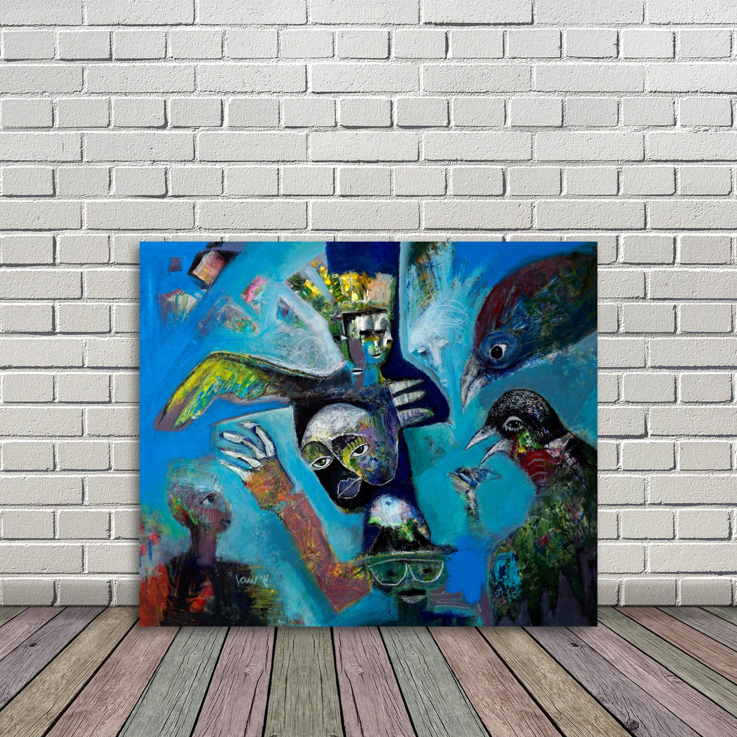 Original Canvas Painting Nature Calls Modern Style Abstract Expressionism