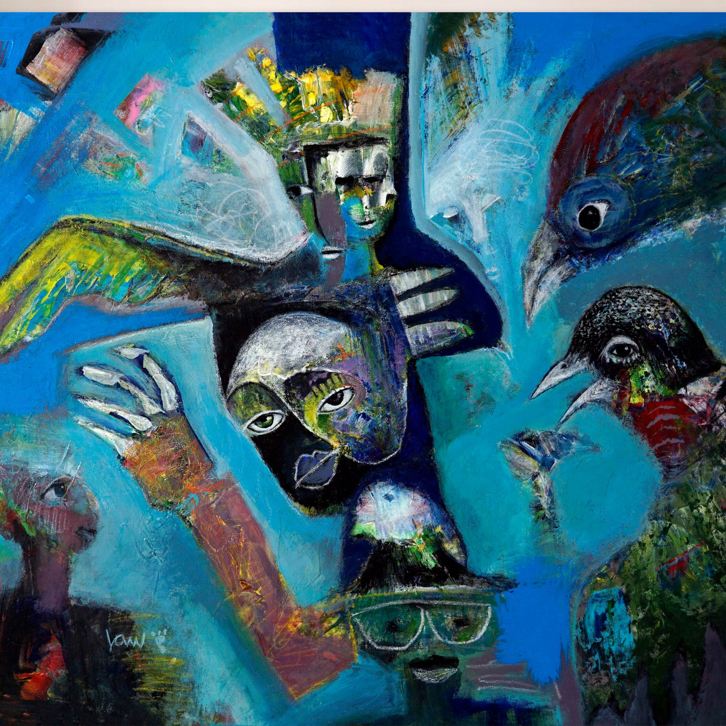 Original Canvas Painting Nature Calls Modern Style Abstract Expressionism