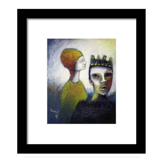 The Courtier - 12x9 inch Mix Media on Heavy Archival Paper-Art By Law