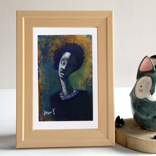 When I Was Young | 5×7 Mixed Media Abstract Portrait