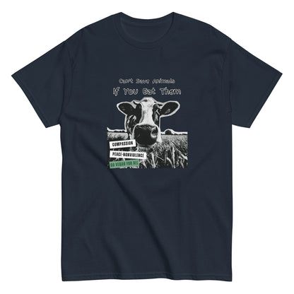 Cow lovers navy blue graphic tee-animal right.